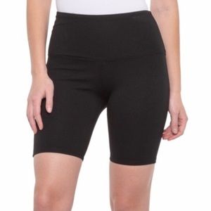Nicole Miller Women’s Size M Black Stretch Workout Athletic Biker Shorts